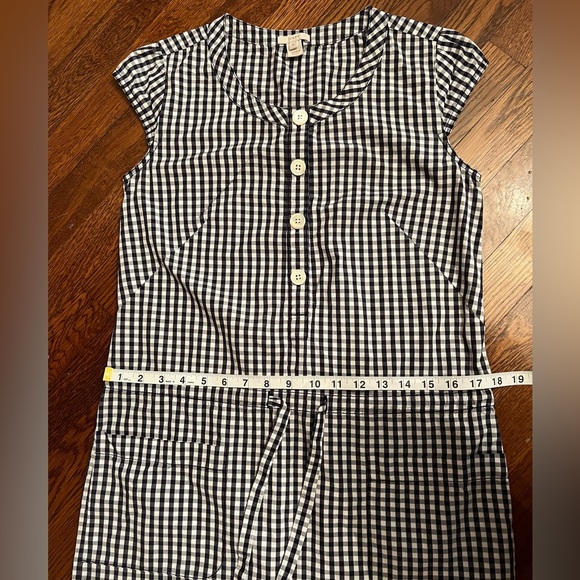 J.Crew white and blue gingham short sleeve dress 100 % cotton size 2 - Picture 7 of 10